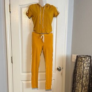Heart & Hips Yellow Hooded Jogger Set